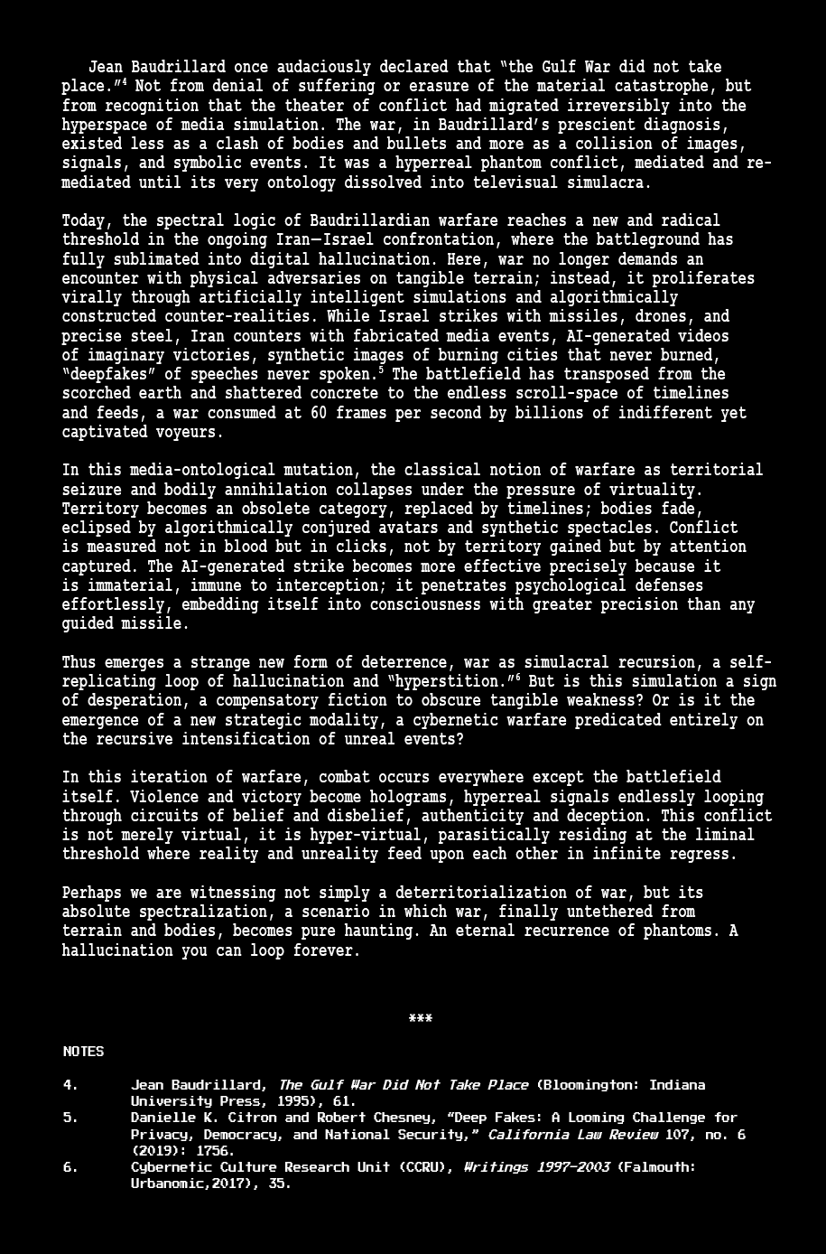 Hyperstitional Deterrence